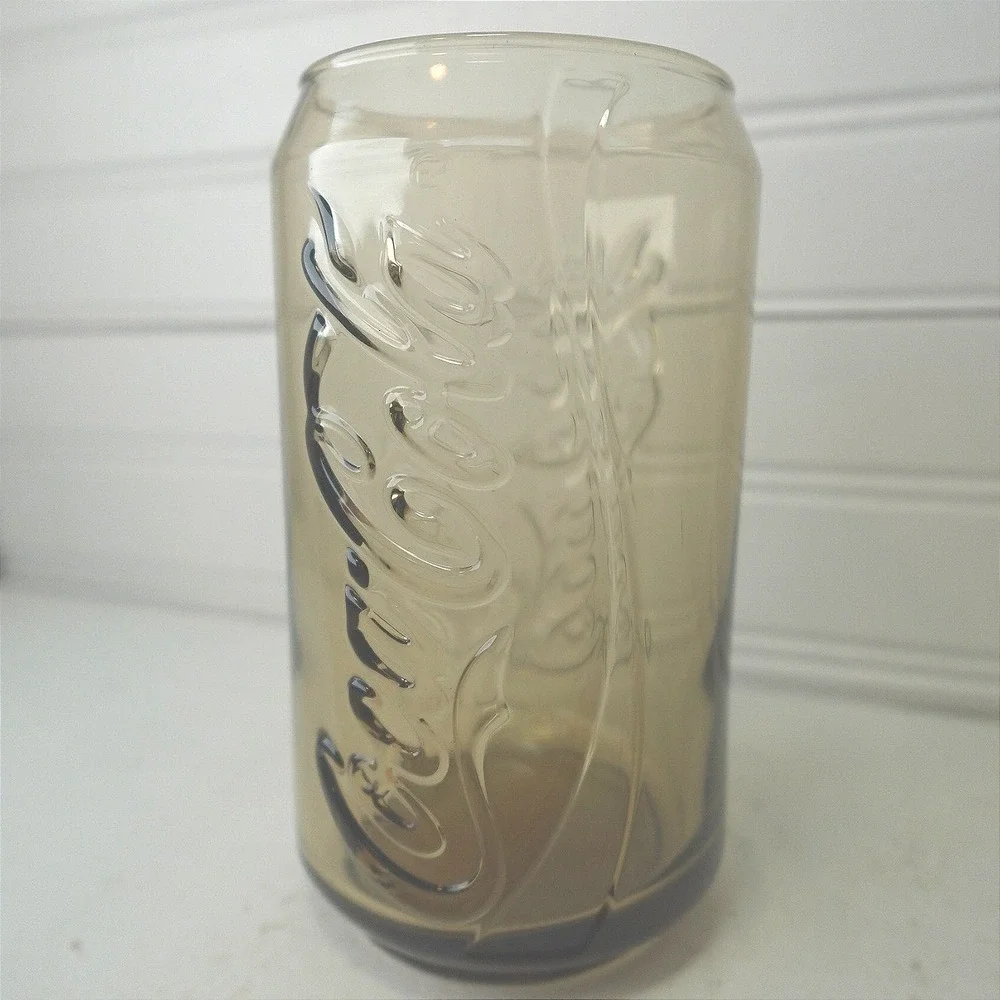 Vintage Coca-Cola Drinking Glass Smoky Gray McDonald's Collectible Tumbler Cup